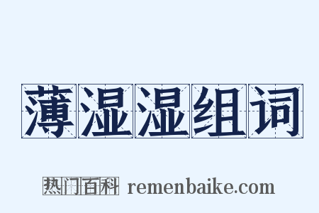 薄湿湿组词是什么意思的图片